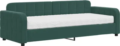 Produktbild von vidaXL Tagesbett mit Matratze Dunkelgrün 80x200 cm Samt