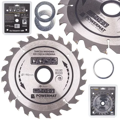 Image de POWERMAT TDD-190x30x24Z Lame de scie pour bois 190x30mm 24Z