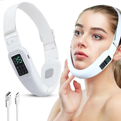 Produktbild von Gesichtsmassagegerät, Wärmekompressengerät mit konstanter Temperatur, Farblichttherapiegerät, elektrisches V-Gesichts-Schönheitsgerät