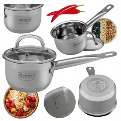 Produktbild von Edenberg RODNEL Edelstahltopf mit Deckel für Induktion 16cm