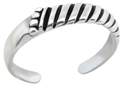 Produktbild von Zehenring Zehring Querstruktur 925 Silber