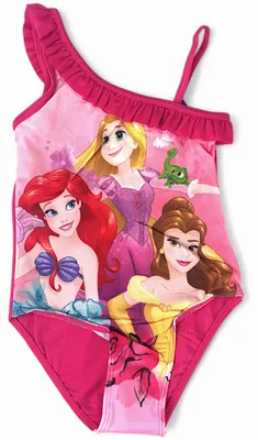 Produktbild von Badeanzug Disney Princess mit Rüschendetails Dunkelpink 92-98 cm