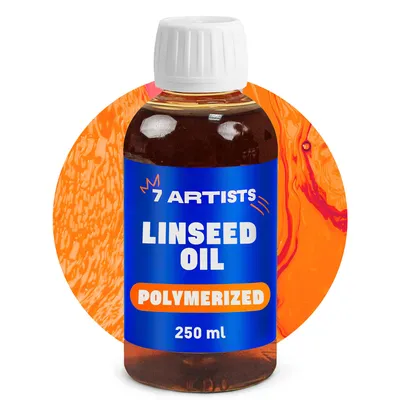 Produktbild von 7 Artists Leinöl Polymerisiert 250 ml – Linseed Oil für Ölfarben | Malmittel & Verdünner für Ölmalerei | Hochwertiges Ölmedium für Künstler