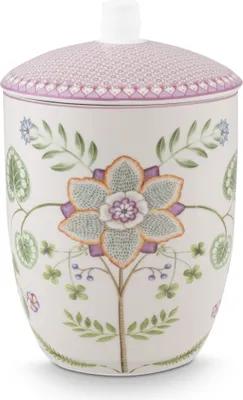 Produktbild von PIP STUDIO Lily&Lotus Vorratsdose weiss/bunt 1,5l