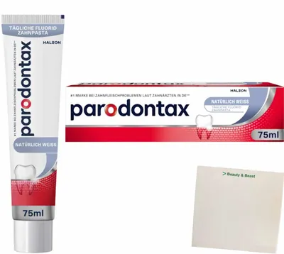 Produktbild von Parodontax Zahncreme Natürlich Weiß (75ml Tube) + usy Block