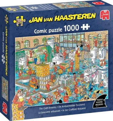 Image de Jan van Haasteren, Dans la brasserie Craftbier, puzzle de 1000 pièces