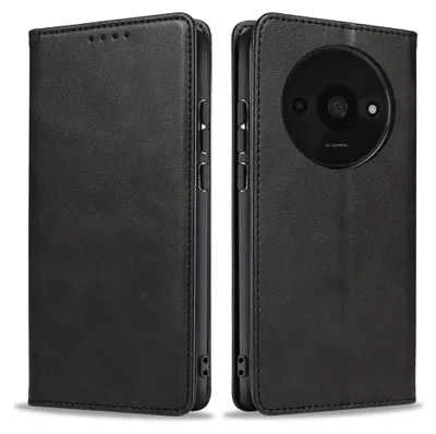 Produktbild von Handyhülle für Xiaomi Redmi A3 Kunstleder Flip Cover Hülle Klapphülle Case Kartenfach Farbe: Schwarz
