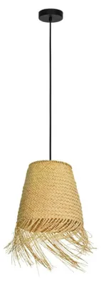 Produktbild von Eglo Pendelleuchte Aycliff schwarz natur 30 x 110 cm E27