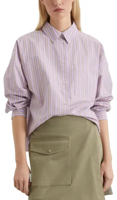 Produktbild von Marc O'Polo Denim Damen Hemd mit Kentkragen gestreift, Mehrfarbig (Medium Purple