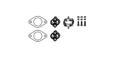 Produktbild von HJS 82 42 4263 Montagesatz Auspuffanlage Abgasanlage für NISSAN PICK UP (D21)