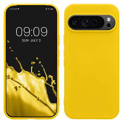 Produktbild von kwmobile Hülle kompatibel mit Google Pixel 9 / Pixel 9 Pro Hülle - gummierte TPU Silikon Handyhülle - Schutzhülle für kabelloses Laden - Case in
