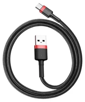 Produktbild von Baseus 6953156278219, Rot, USB A, USB C, 1 m, Männlich, Männlich