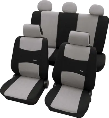 Produktbild von Auto Sitzbezüge Universal Komplett Set 11-teilig - Colori grau, Eco Class mit SAB 1 Vario | Autositzbezüge / Schonbezüge von PETEX
