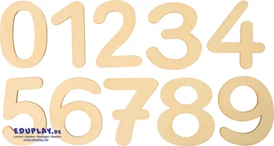 Obrázok produktu pre EDUPLAY 120596 Drevené číslo 4, prírodné