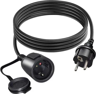 Obrázek produktu pro Prodlužovací kabel 3 metry, uzemněný, s dětskou pojistkou, pro domácnost, kancelář, venkovní použití