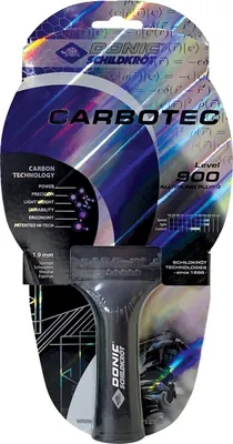 Obrázek produktu pro Donic Schildkröt CarboTec 900, Pálka na stolní tenis, Škola, herna a volnočasové centrum, Černá, Jakékoliv pohlaví, Tmavě šedá, Tmavě šedá, Guma