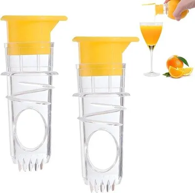 Image de Lot de 2 presse-citrons avec couvercle, presse-agrumes manuel