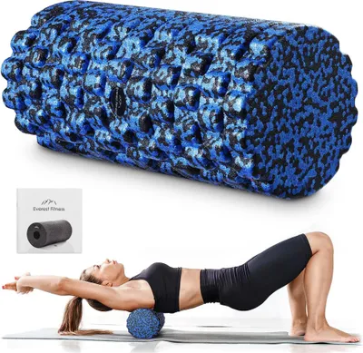 Produktbild von EVEREST FITNESS Faszienrolle Foam Roller 3D-Textur - 33cm Faszienrolle Wirbelsäule - Yoga Rolle Massagerolle - Fazienrolle Rücken Wirbelsäule -