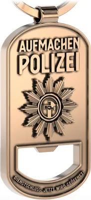 Productafbeelding van Grappige flesopener POLITIE - Politiemerk als sleutelhanger - Cadeau voor politieagenten en politiefans