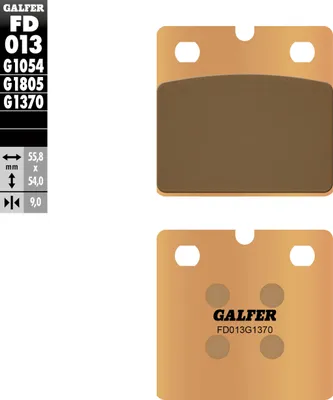 Produktbild von Bremsbeläge Set Galfer 2x FD013G1370 Sinter-Metall STREET vorne für BMW K 75 C R 100 CS CL.Sport RS RT 65, Ducati 7 SS GT GTS LEM Malibu Lux Moto Guzzi