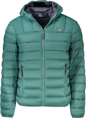 Produktbild von Grüne Herrenjacke 1963: Kapuze, Reißverschluss & Blaue Details