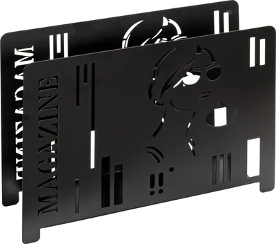Produktbild von HAKU Zeitungsständer schwarz - Metall, B/H/T: 37x26x12 cm
