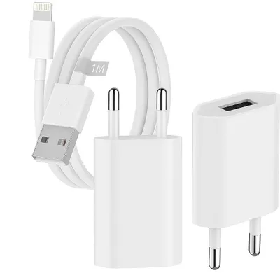 Produktbild von Ladekabel + Netzadapter passt für iPhone 5 6 7 8 11 12 13 Mini X Xs Xr Xs Max iPad Plus
