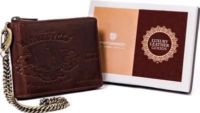 Obrázok produktu pre Peterson Pánska kožená peňaženka Miklos hnedá univerzálna
