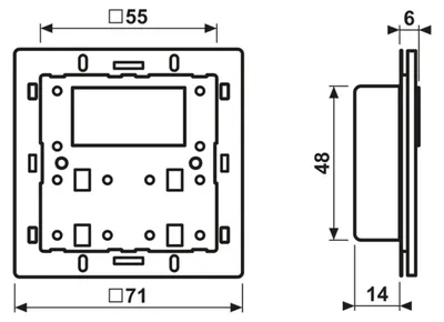Image de Contrôleur d'ambiance JUNG KNX LS429D1ST Module triple