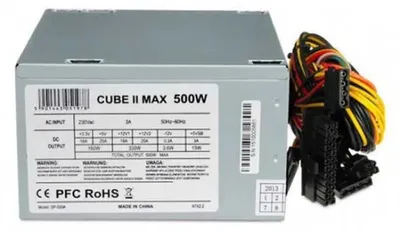 Produktbild von iBox CUBE II Netzteil 500 W 20+4 pin ATX ATX Silber