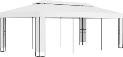 Produktbild von Pavillon mit Doppeldach 3 x 6 m Weiß