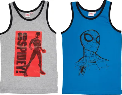 Immagine prodotto di Canottiera Marvel Spiderman per ragazzi grigio/blu (confezione da 2) 122-128