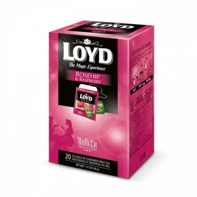Image de Thé Loyd Rosehip & Raspberry, 20 sachets