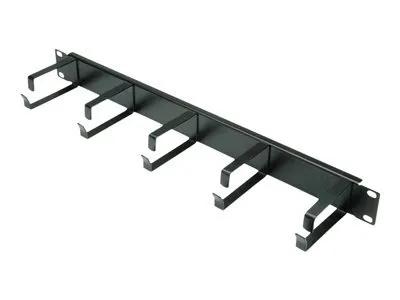 Obrázok produktu pre VALUE Kabelführungsplatte für Schaltschrank - Vorderseite - Schwarz, RAL 9005 - 1U - 48.3 cm (19")