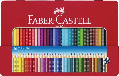 Produktbild von FABER-CASTELL - Buntstifte Set Colour Grip 36-teilig im Metalletui