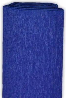 Produktbild von Dekoratives Seidenpapier mit gekräuseltem Blumenmuster, Marineblau, 50 x 200 cm