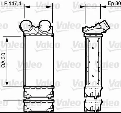 Produktbild von VALEO 818841 Ladeluftkühler LLK passend für PEUGEOT 308 SW I (4E, 4H) Turbo Intercooler
