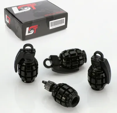 Produktbild von 4X Ventilkappe Reifenventil Granate Schwarz Für Pkw Lkw Motorrad Fahrrad Quad