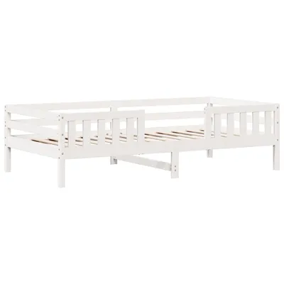 Imagen del producto de Cama sin colchón madera maciza de pino blanca 80x200 cm