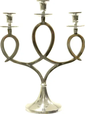Produktbild von Kerzenständer Acheron Alu 3 Kerzen 34x17x44cm