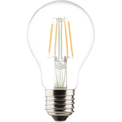 A clear, studio shot of an LED light bulb against a white background.