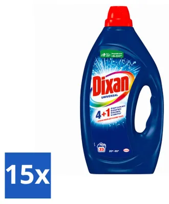 Produktbild von 15 x Dixan Universelles Flüssigwaschmittel - 33 Waschladungen - Vorteilspackung - 15 Stücke