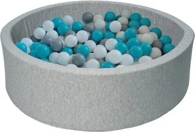 Produktbild von Ballebad 90cm Rund 30cm Hoch 150 Balle Schaumstoff Bezug Waschbar