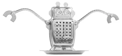 Mini-Roboter-Teekugel aus Edelstahl, Teesieb für lose Blätter