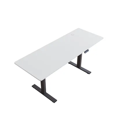 Produktbild von SONNI weißer elektrisch höhenverstellbarer Schreibtisch 160x60 cm, Tragkraft 80 kg, mit Kindersicherung und Memoryfunktion, 15 mm Tischplatte