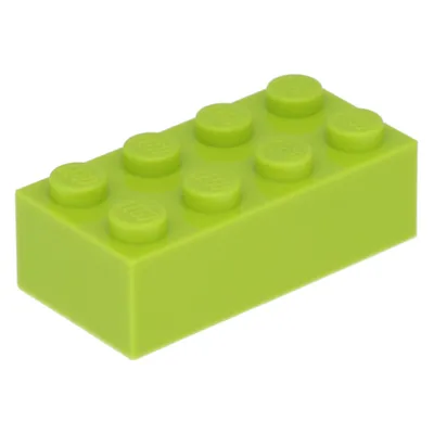 Immagine prodotto di 100 mattoncini LEGO 2 x 4, verde lime