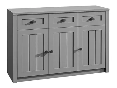 Image de AX LIVING Commode avec tiroirs Palmano K3TP - largeur 130 cm, Gris