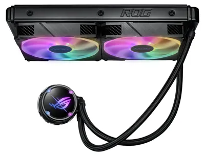 Image de ASUS ROG STRIX LC II 280 ARGB - Système de refroidissement liquide pour processeur - (pour : LGA1156, LGA1366, LGA1155, LGA2011, LGA1150, LGA2011-3, LGA1151, AM4, LGA2066, TR4, LGA1200) - aluminium avec base cuivre - 140 mm