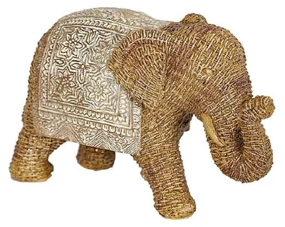 Dekorative Elefant-Figur, Polyharz, 18,5 x 8 x 13 cm