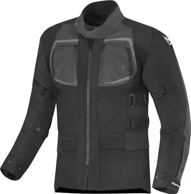 Produktbild von Berik Safari Pro Wasserdichte Motorrad Textiljacke, schwarz/grau, 52